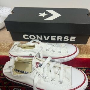 Converse Kids White and Red Sneakers